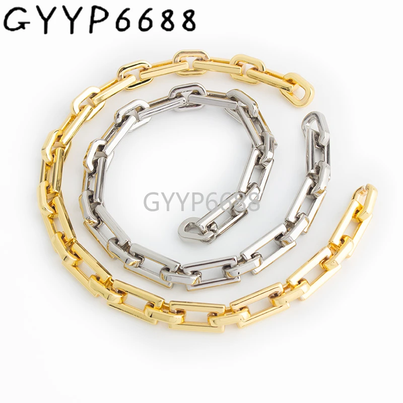 1-5 pieces 3mm thick 10mm width 2 colors Zinc Alloy K gold/Silver alloy bag chain for Diy Parts Straps Bag