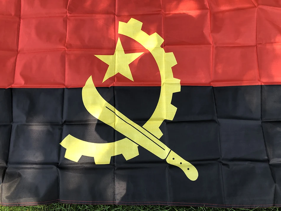 Bandera nacional Angola de poliéster colgante para decoración - imagen 4
