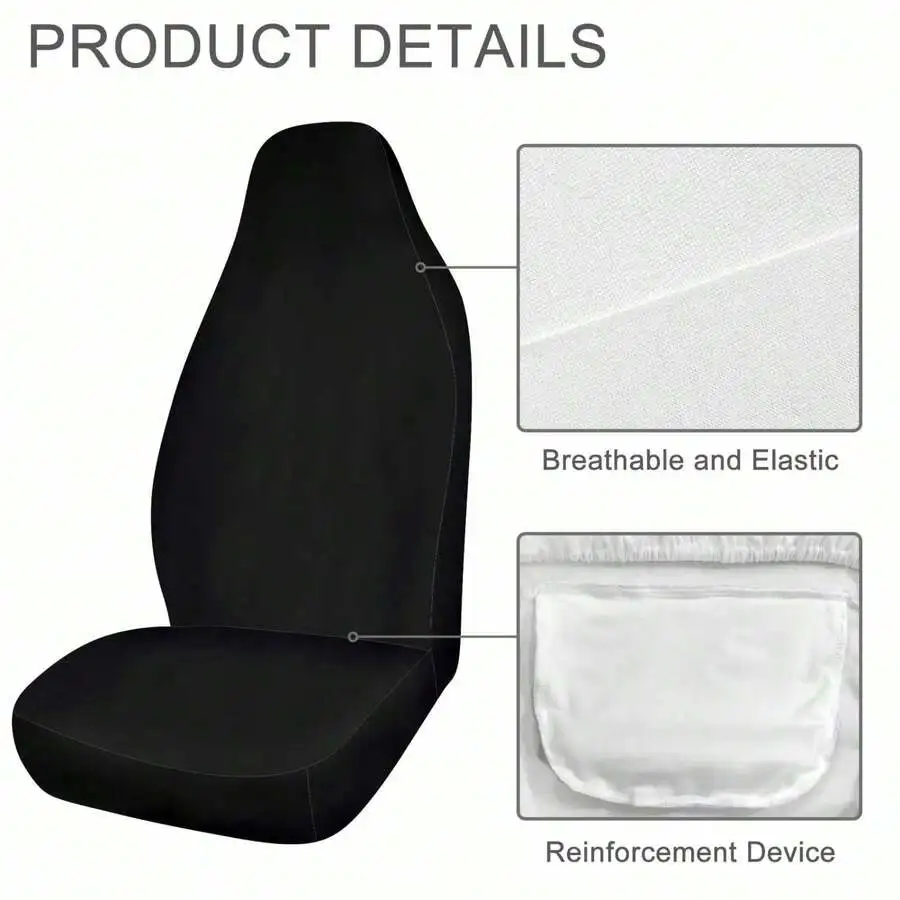 

Black Universal Car Seat Cover Breathable Elastic Auto Seat Protector For Cars SUVs Trucks