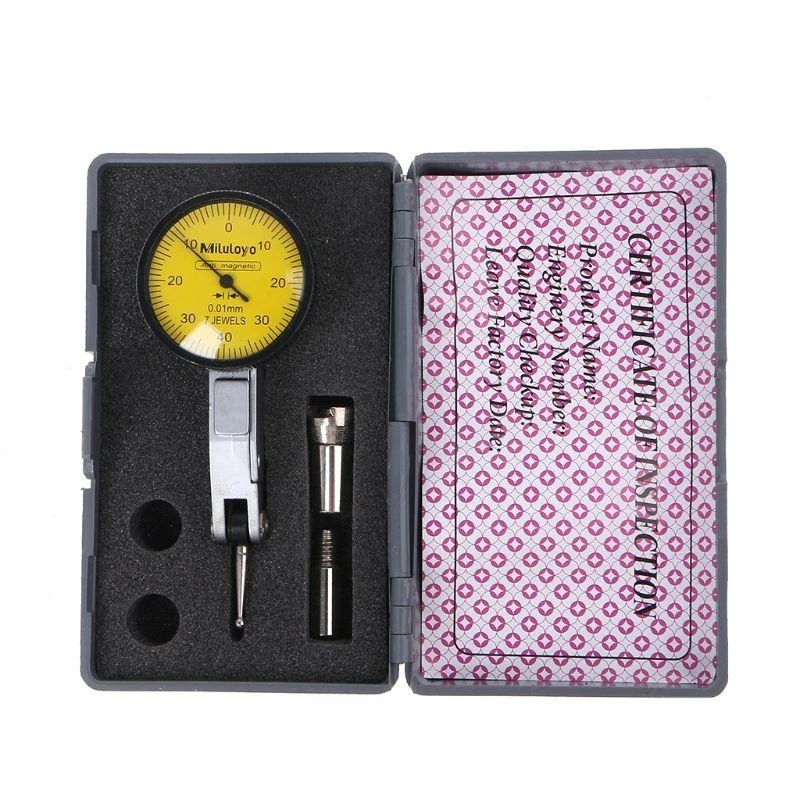 547F 0-0.8mm Level Gauge Scale Metric Dovetail Rails Dial Test