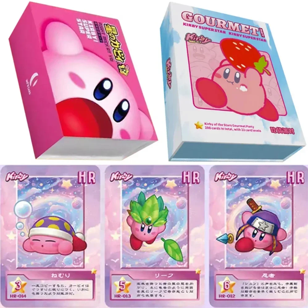 

Kirby Cards Foodie Party Series Cute Protagonist Beautiful Paintings Metal Enamel Card Pool Party Collection Card Kid Gift