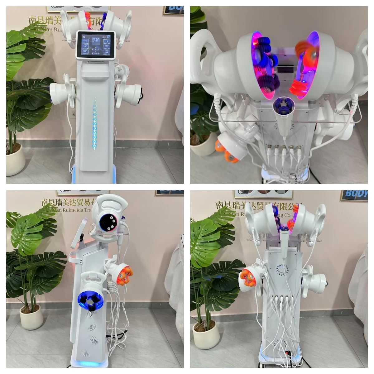 Professionelles 360-Grad-Roller-Körperformungssystem mit 6 Griffen, synchroner Massage, doppelter Rotationsrichtung und intelligentem OLED-Display – Detail 1