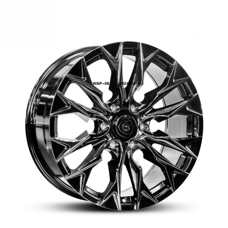 New Customize Glossy Black Aluminum Forged Wheels 18-24 Inch 5x114.3/120/130 Universal Fitment Passenger Car Rims 6-Year Concave