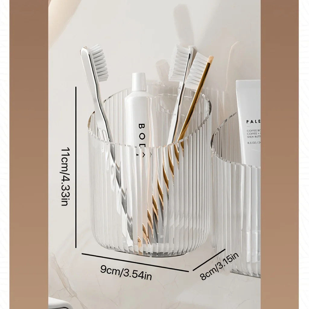 1pc Wand-Montiert Organizer Tasse Multi-Funktionale Bad Küche Lagerung Zahnbürste Halter Platzsparende Bad Zubehör – Detail 3