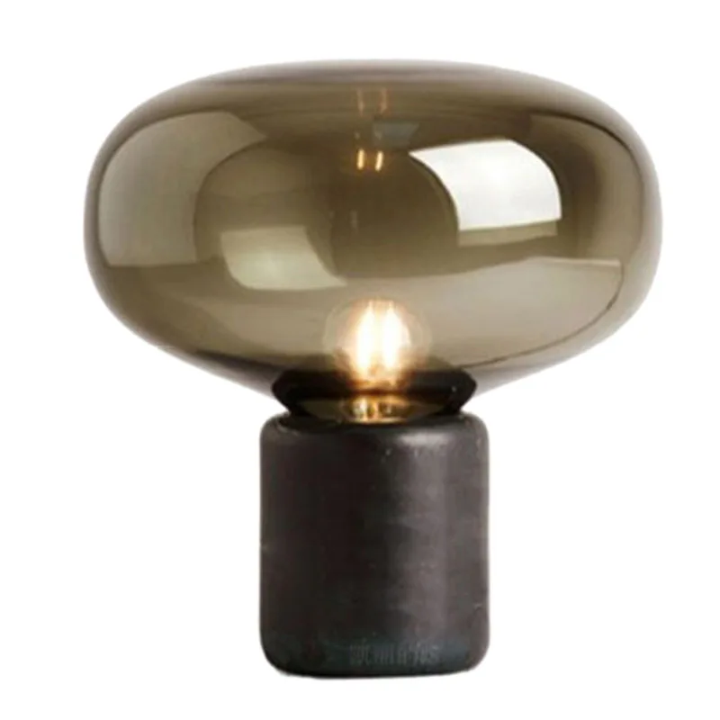 خمر صناعة الزجاج الجدول ضوء LED الجدول مصباح Sapele الخشب الشمال الطراز الحديث لغرفة نوم الدراسة