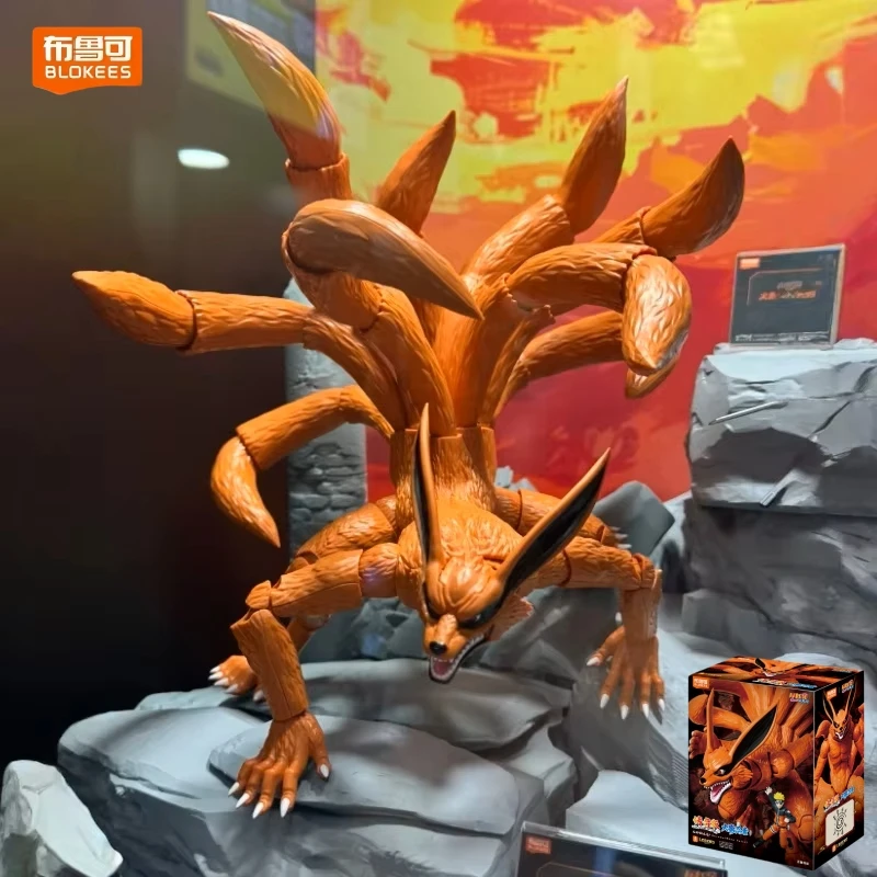 Auf Lager Blokees Original Naruto Legend Serie Kurama Figur Montage Modell Gemeinsame Bewegliche Action Figur Desktop Ornament Spielzeug