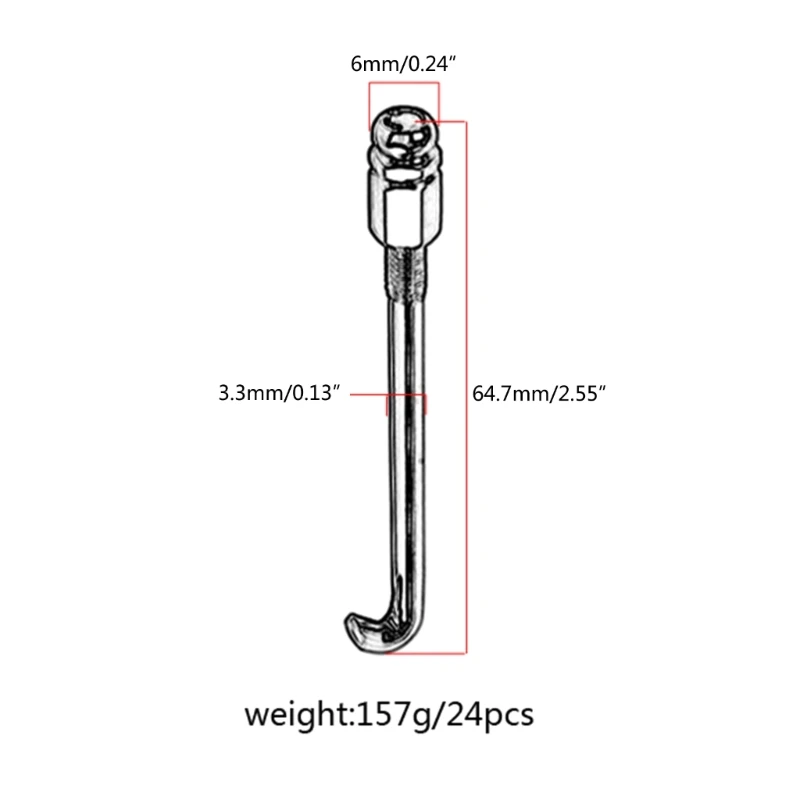 밴조 텐션 후크, 밴조 플랫 후크, 밴조 브래킷 후크, 밴조 라운드 후크, 밴조 부품, 24 개/세트