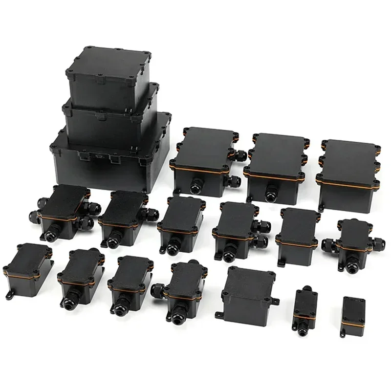 Waterproof Y-type Power Box Outdoor 2-way Quick Connection Connector Tee Junction Box with Terminal 32A/250V Threading Box IP68