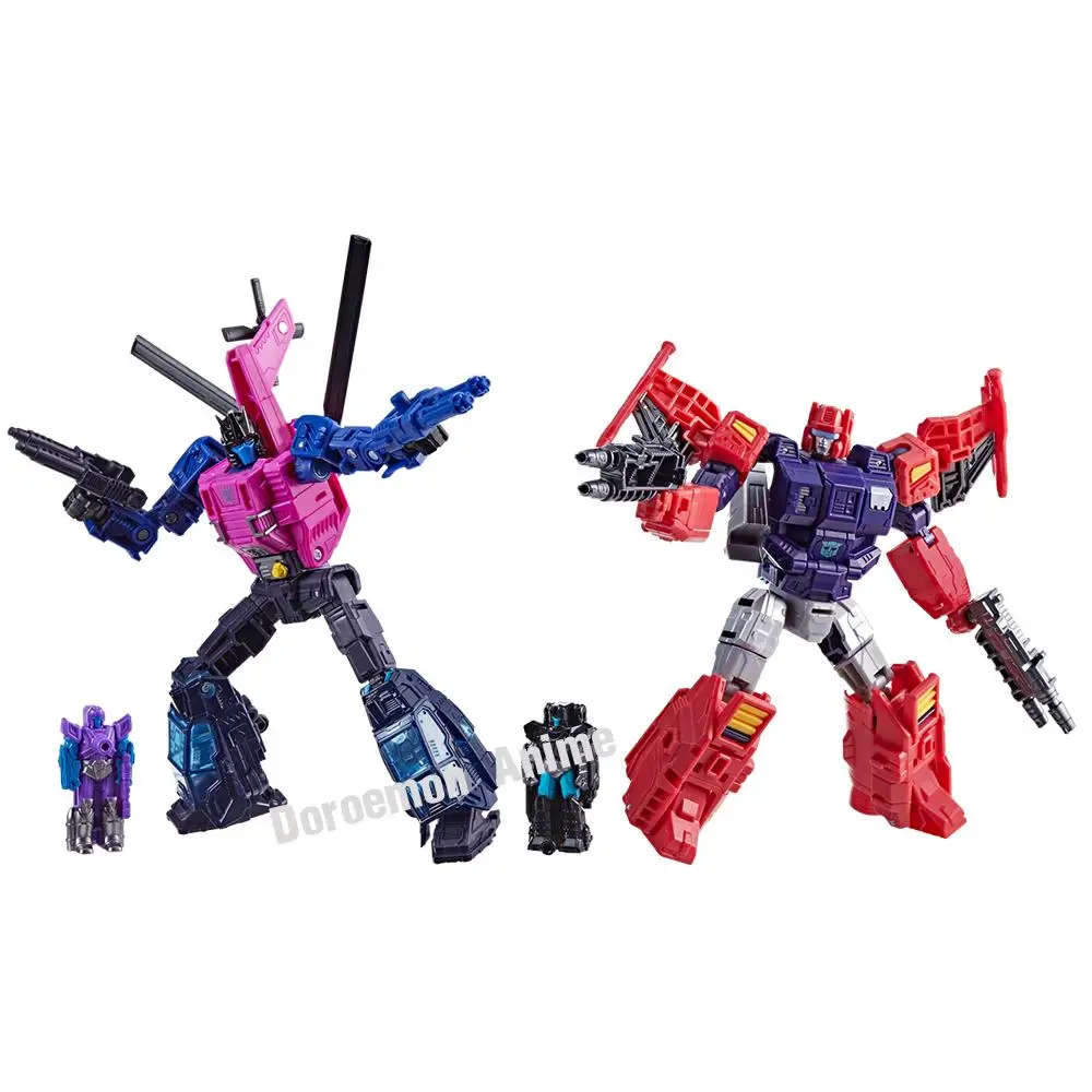 In Voorraad Originele Hasbro Transformers Age of The Primes Wreck 'n Doom Collection Topspin Vs Spinister Kids Fans Geschenken Figuur Speelgoed