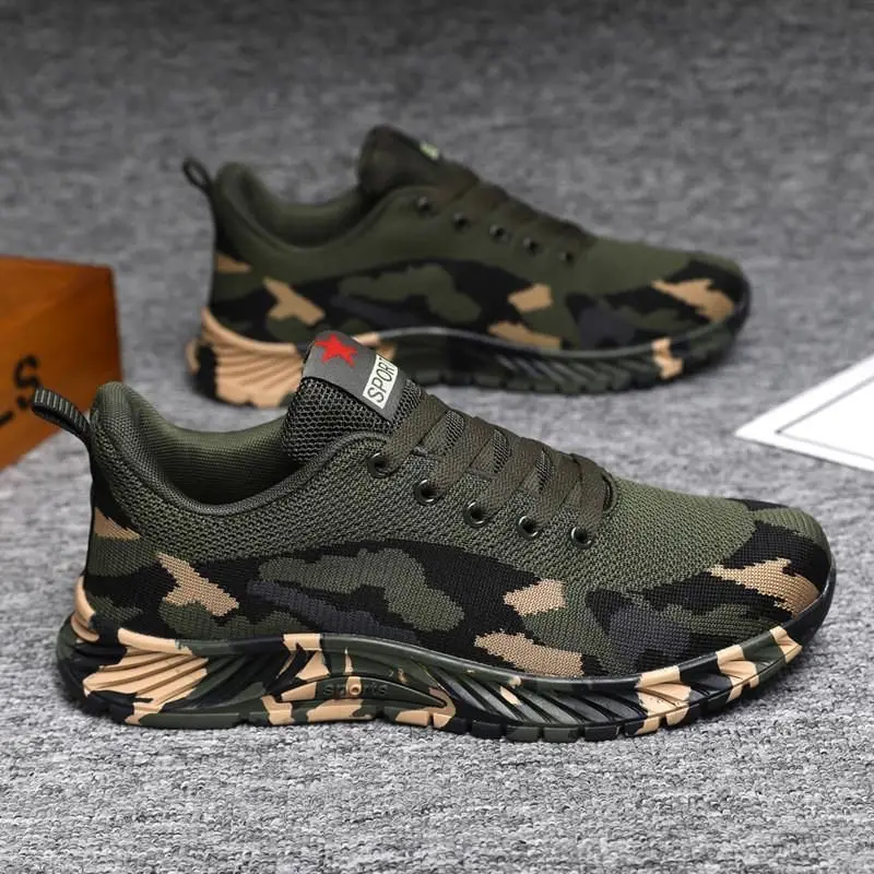Men's Camouflage Breathable Sports oes Anti-slip Climbing oes Low Top Canvas oes Pure Color Spring Autumn Season image 2
