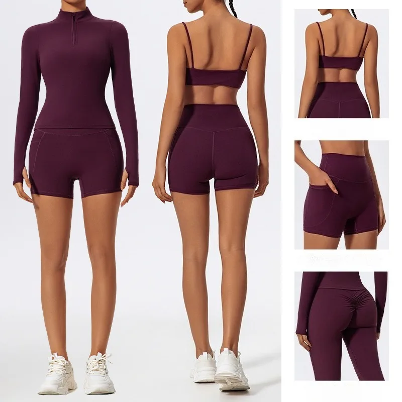 

Women's Quick-drying Yoga Clothes High Waist Slim Hip Lift Fitness Clothes Outdoor Running Casual Bodybuilding Sportswear