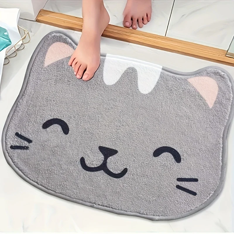 Cute Non-Slip Bath Blanket Super Soft Animal-Shaped Bath Blanket Non-Slip Comfortable Cartoon Animal Bath Mat