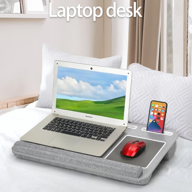 MUMUCC Laptop Desk,Compatible with Laptops Under 17 Inches,Suitable for Work on Sofa,Come with Handy Handle Desk Footless Table