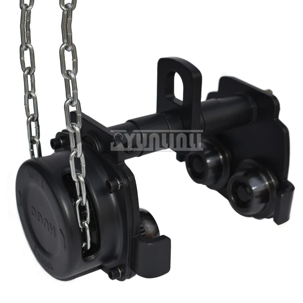 

1T Capacity Push Beam Trolley For Heavy Duty Lifting Chain Hoist Manual Plain for Straight Curved I Beam Flange