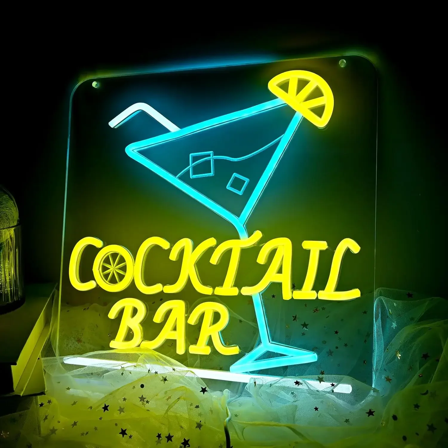 كوكتيل بار LED النيون تسجيل USB عكس الضوء ضوء النيون تسجيل ل غرفة نوم غرفة معيشة حفلة عيد ميلاد هدية جدار ديكور