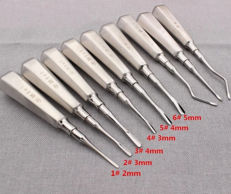 1Pc Dental Elevator Tooth Extraction Tool Straight Curved Apical Teeth Elevator Stainless Steel Dentist Surgical Instrument