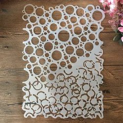 A4 29cm Irregular Bubble Circle Round Layering Stencils Painting Scrapbook Coloring Embossing Album Decorative Template