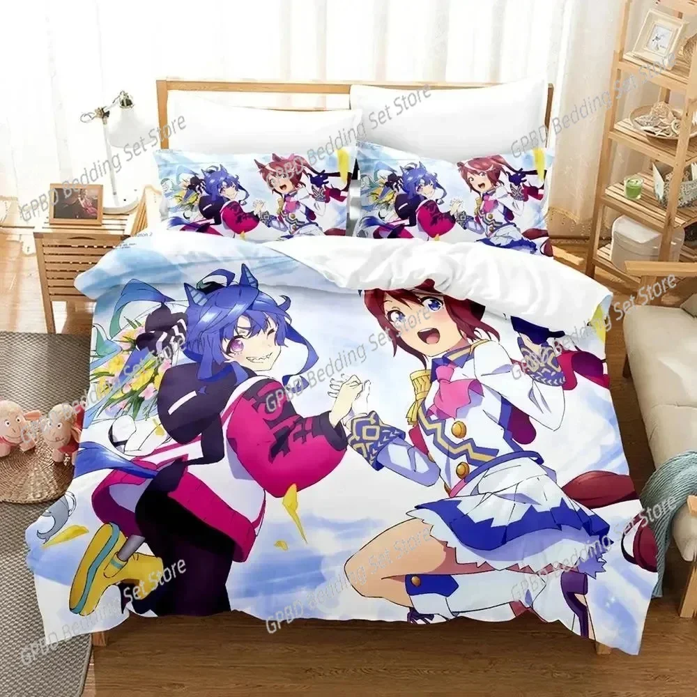 

Аниме Uma musume Pretty Derby комплект постельного белья для спальни, мягкие современные покрывала, удобные детские пододеяльники, пододеяльник, наволочка