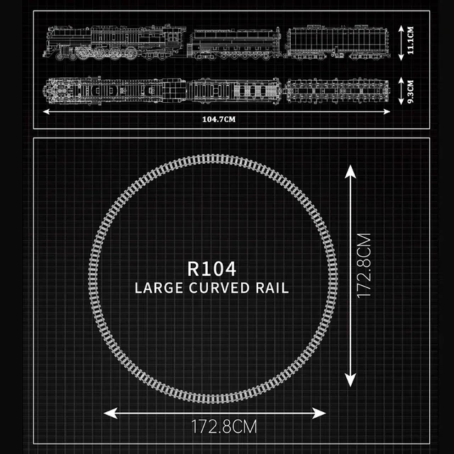 New 3357pcs Technical Remote Control Union Pacific 844 Steam Locomotive Building Block Assembly Train Bricks Toys Kids Gifts