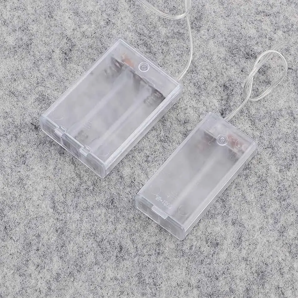 

Transparent Power Bank Cases 2 3 Slot ABS for AA Battery Battery Holder Battery Storage Boxes Batteries Container Battery Box