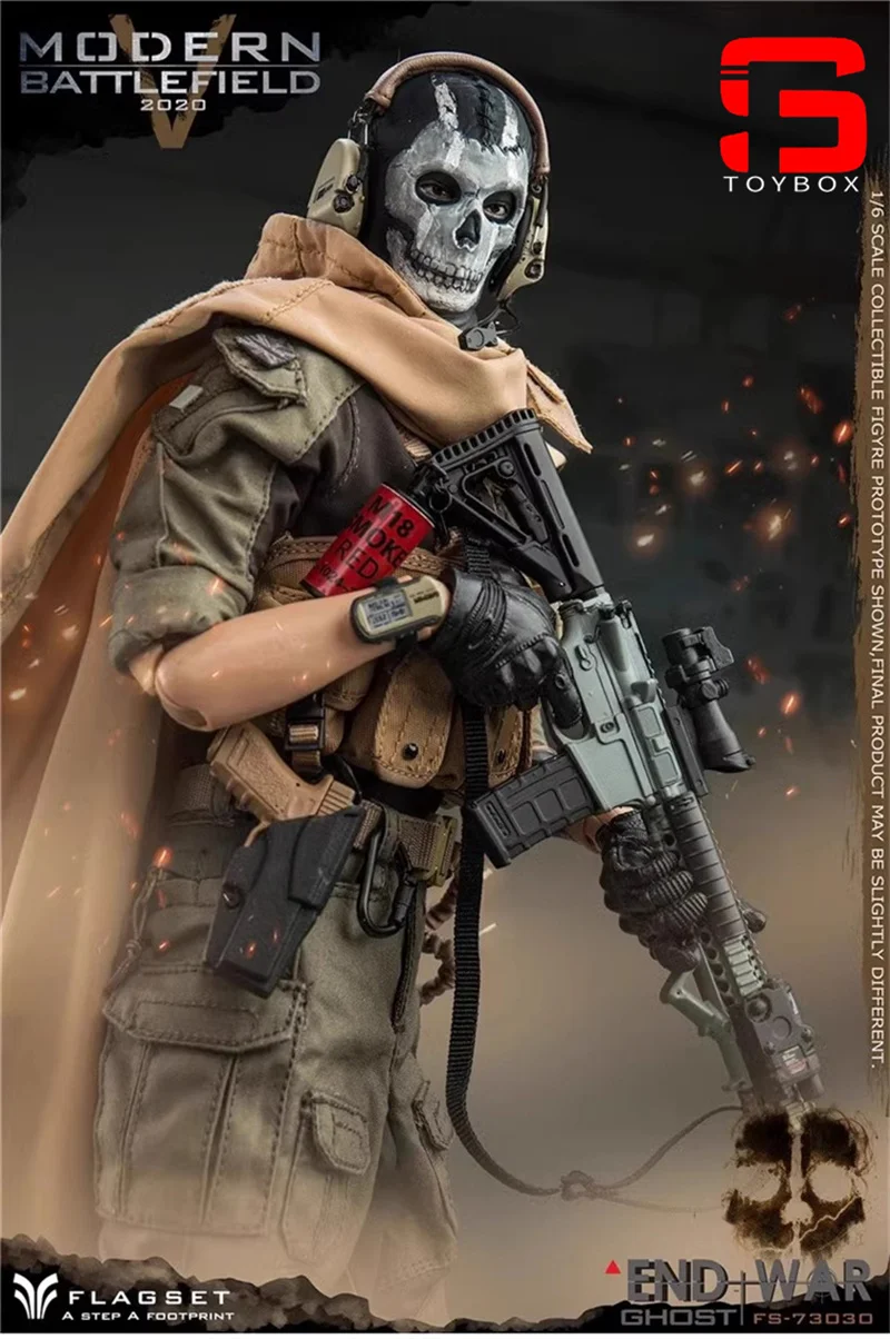 In Stock FLAGSET FS 73030 1/6 Doomsday End War Ghost Action Figure 12'' Male Soldier Collectible Action Model