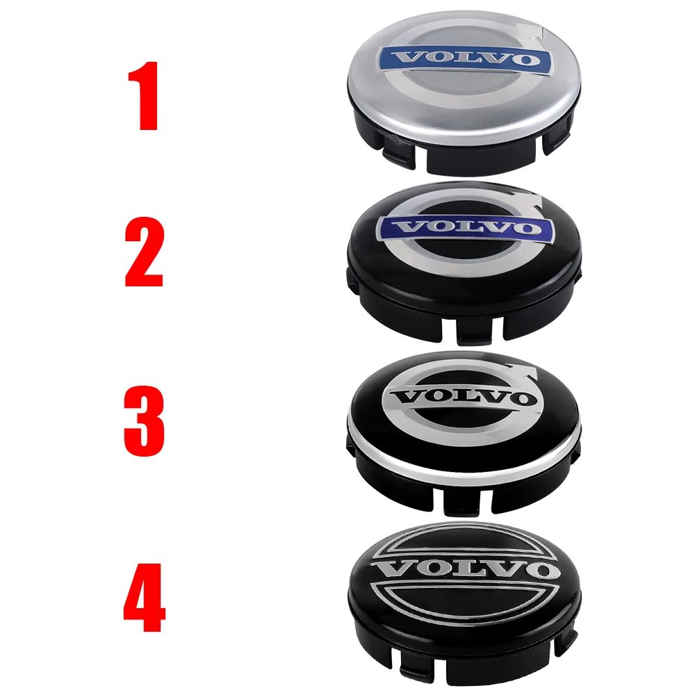 56/60/64MM Car Wheel Center Caps Hub Badge Covers For Volvo V40 V50 V60 V70 V90 XC40 XC60 Rdesign AWD C30 C70 S40 S60 S70 S80