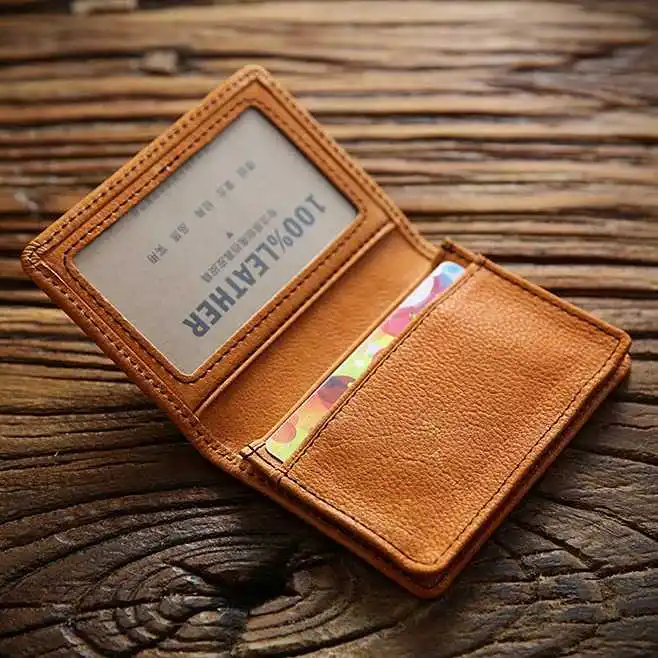 short-genuine-leather-card-holder-men's-casual-wallet-top-layer-cowhide-business-card-holder-leather-document-holder