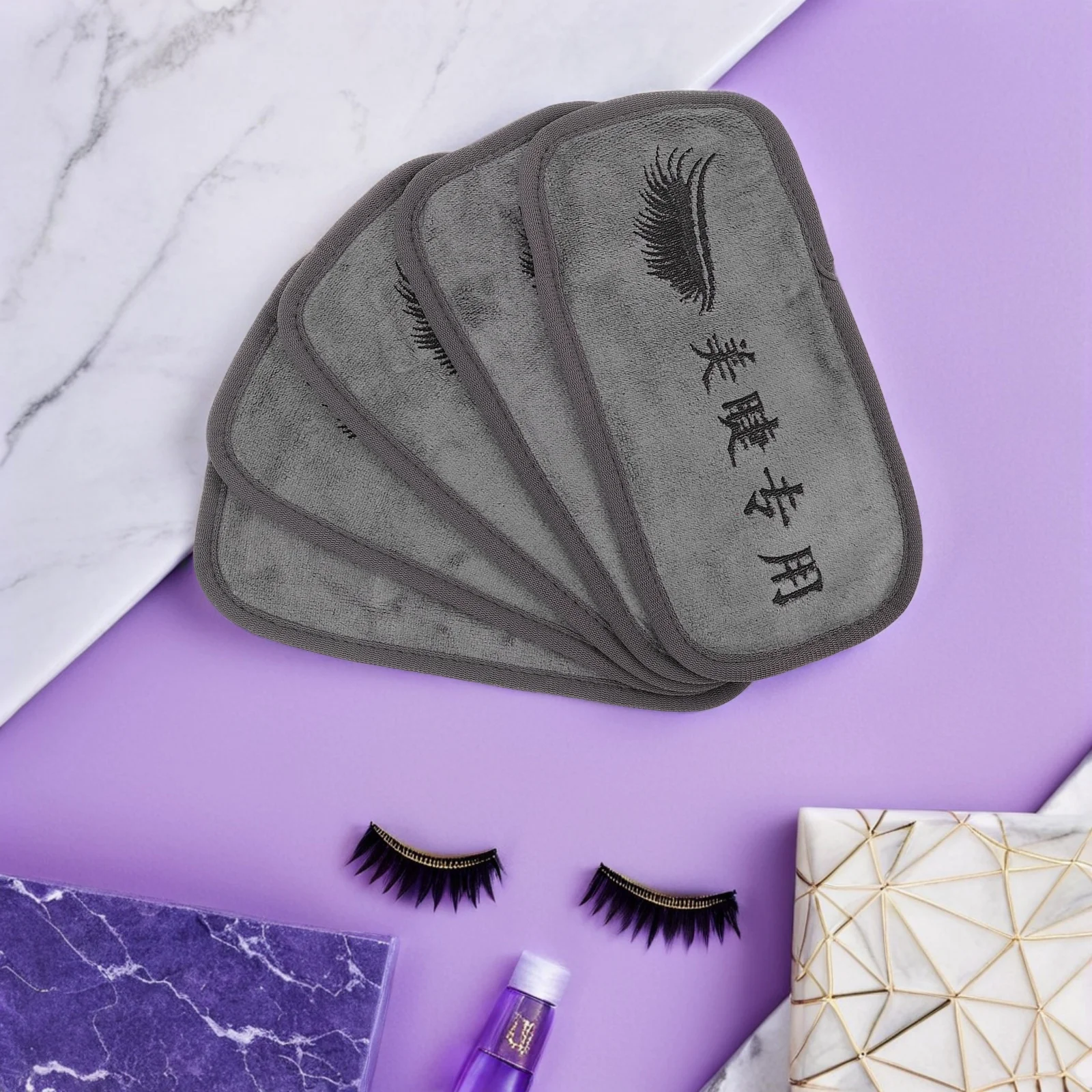 

10Pcs Eyelash Extension Forehead Pads Reusable Ergonomic Cushion Towel for Lash Extension Makeup Beauty Tools Eyelash Pads