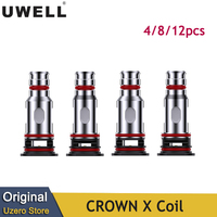 4/8/12pcs Uwell Uwell CROWN X Coil 0.3ohm 0.6ohm Mesh Coil For Electronic Cigarette Uwell Crown X Pod Kit