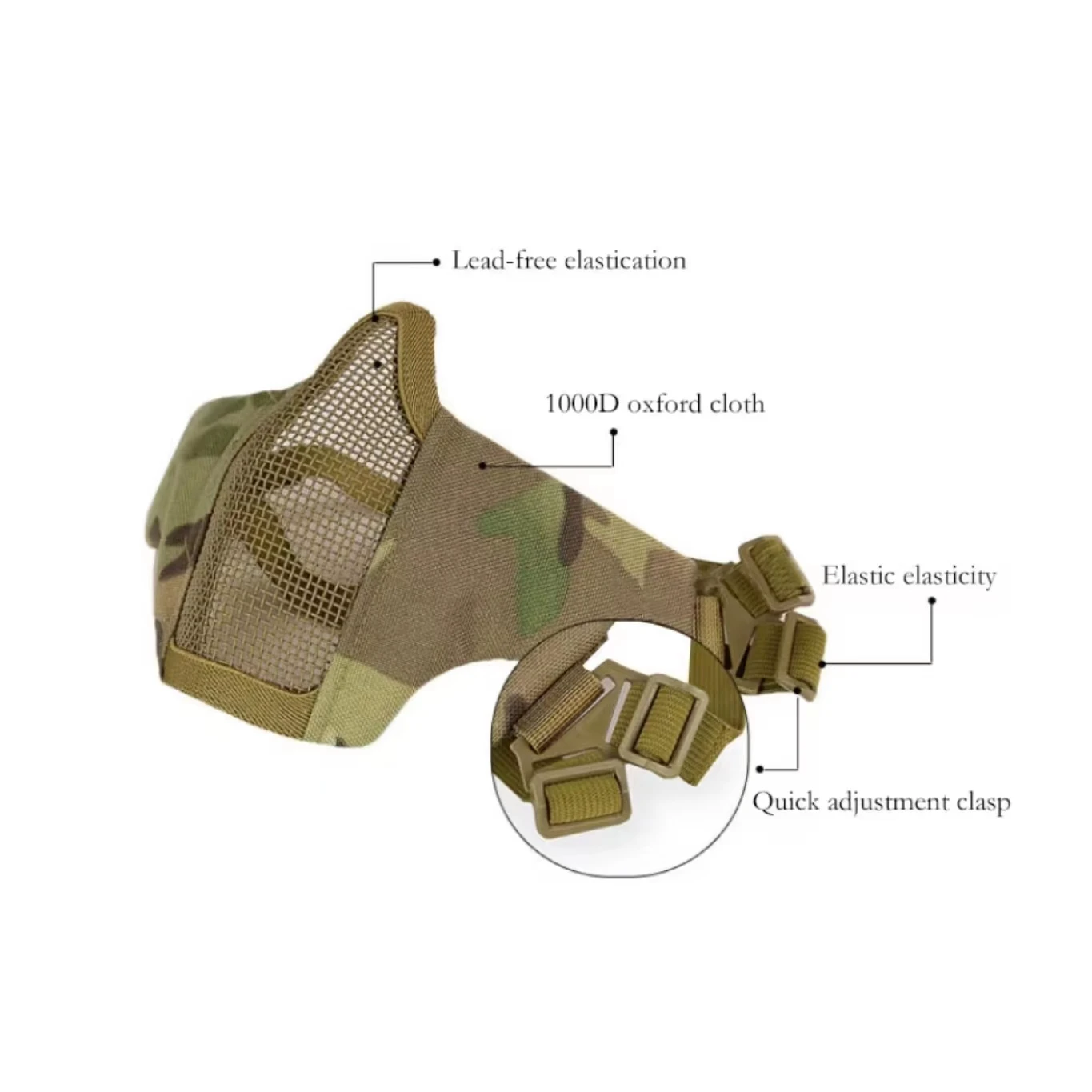 ZLang Tactical Mask Outdoor Protective Hunting BBS Paintball Shooting Airsoft Funny Half Face Sports Mask