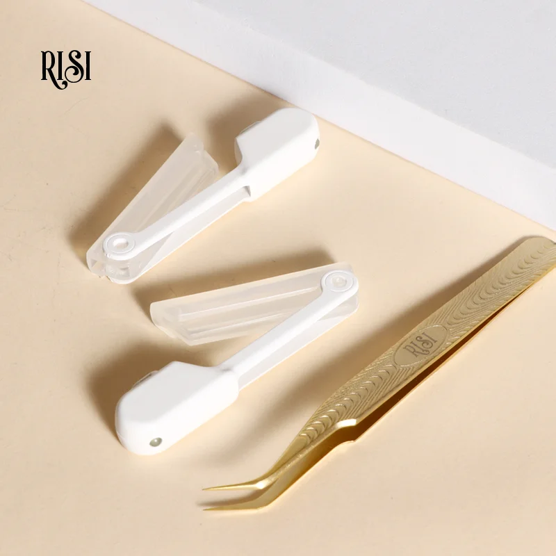 RISI Lash Extension With LED Lamp Clip Lash Tweezers Makeup Beauty Tools LED Eyelash Tweezers Beauty Makeup