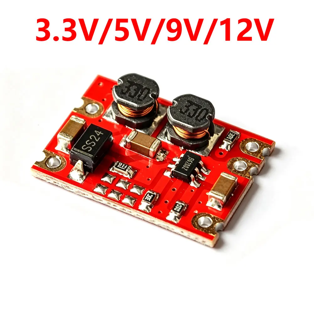 1-5pcs S09 DC-DC Automatic Buck Boost Power Module Step Up Down Board Input 3-15V Output 3.3V/5V Electronic DIY PCB