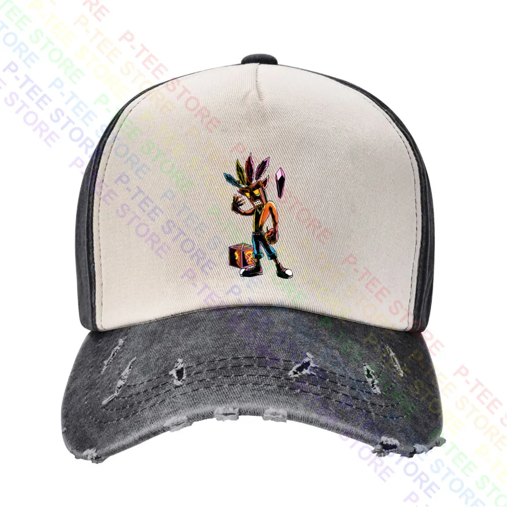 Crash Bandicoot Aku Aku Mask Baseball Cap Snapback Caps Knitted Bucket Hat