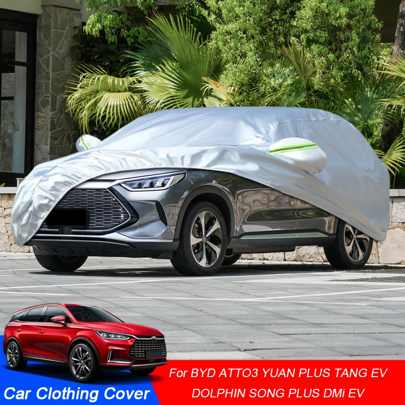 

Full Car Cover For BYD ATTO 2 Dolphin 3 YUAN PLUS TAN TANG Song PLUS DMi EV Rain Frost Snow Dust Waterproof Protect Anti UVCover