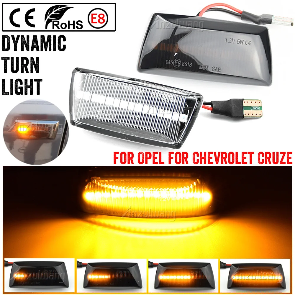 Dynamic LED Turn Signal Blinker For Opel Insignia Astra H Zafira B Corsa D Side Marker Lights lamp 2005 2006 2008 2010 2011 2014 - view 4