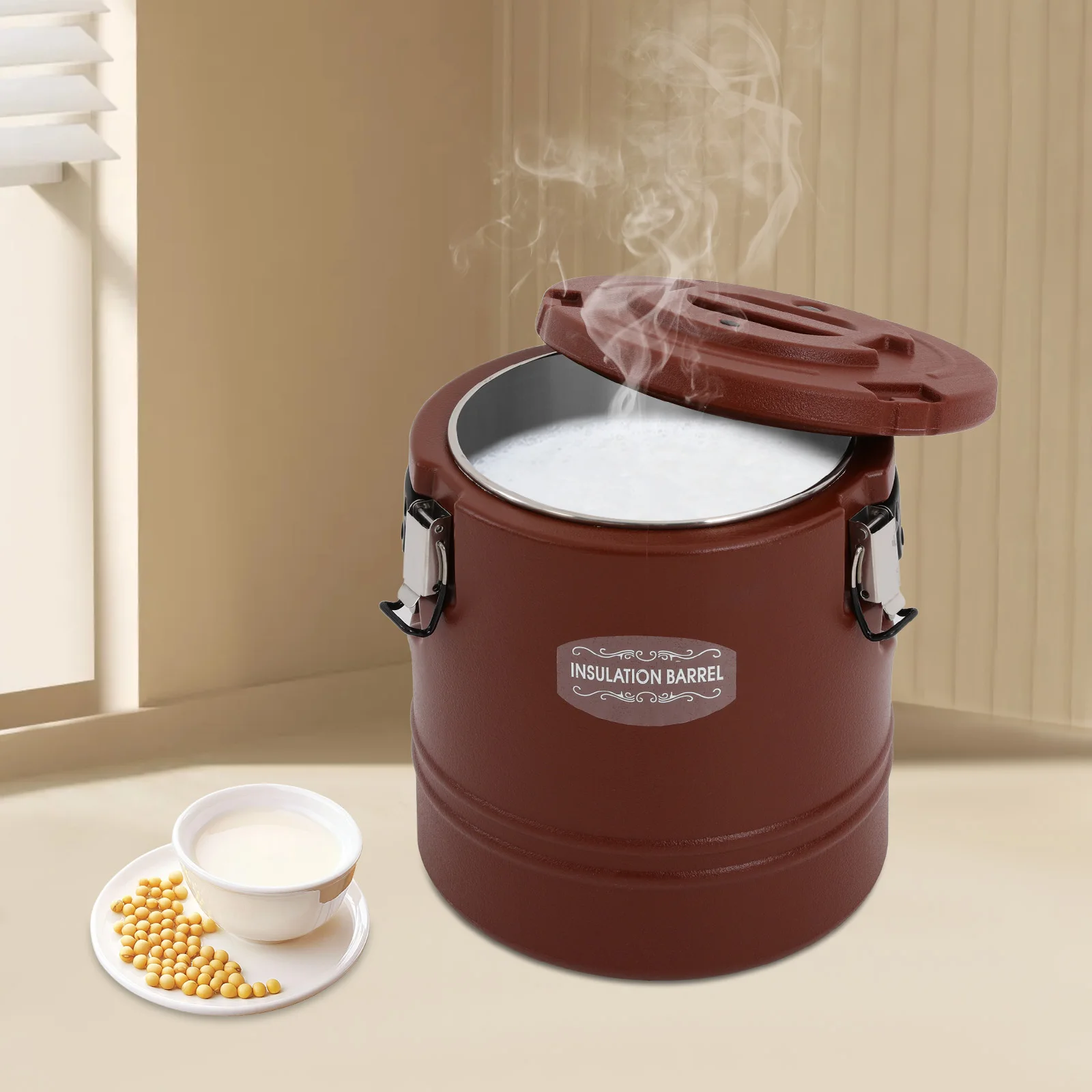 Balde isolado de 15L, recipiente de sopa isolado, balde isolado comercial