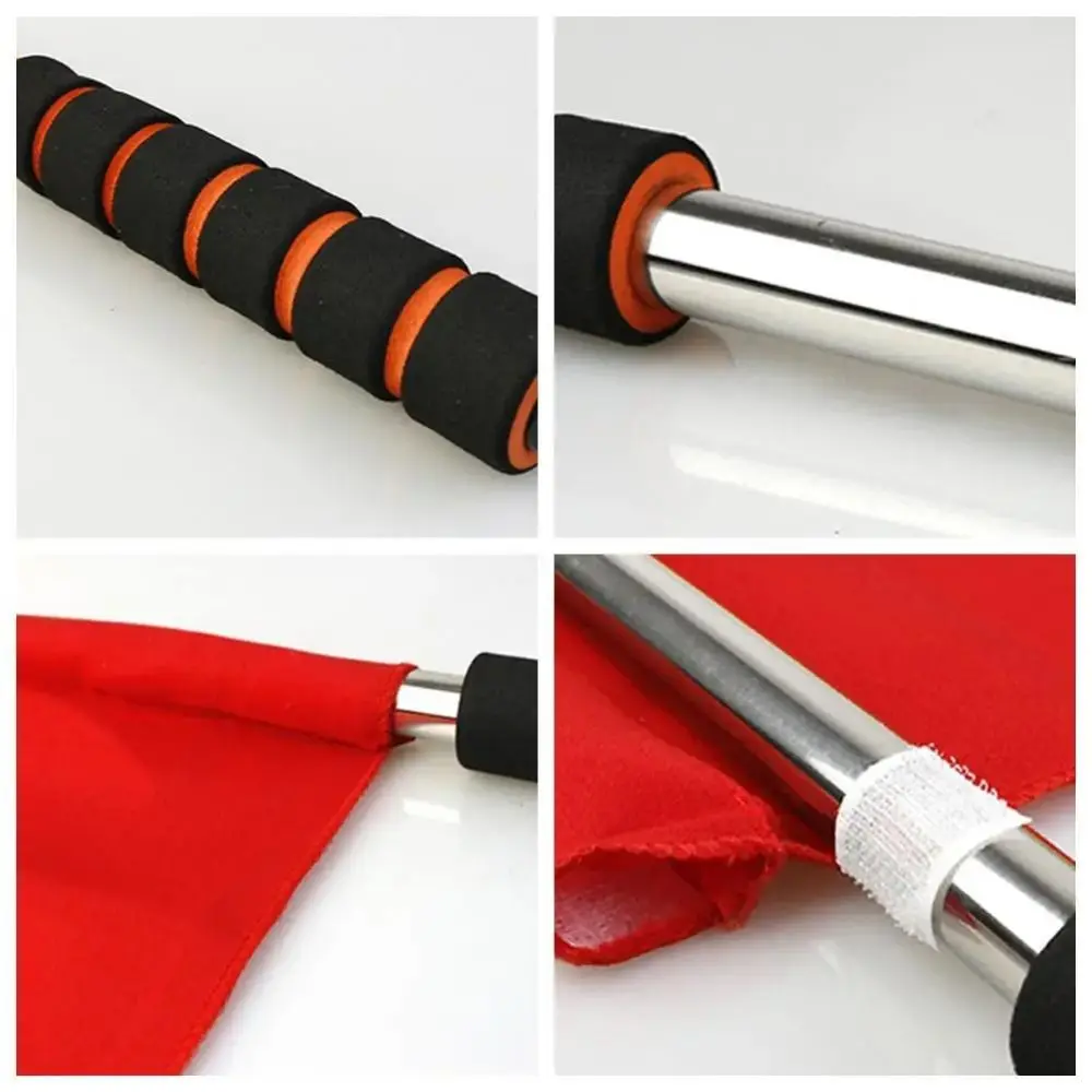 

New Professional Soccer Referee Flag Competition Specific Stainless Steel Issuing Flags Multi-color Signal Flags