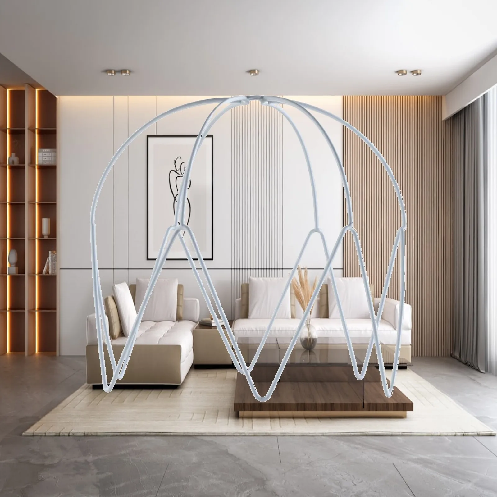 Geometric Lampshade Frame Metal Holder for Pendant Lamp Custom Lighting Fixture
