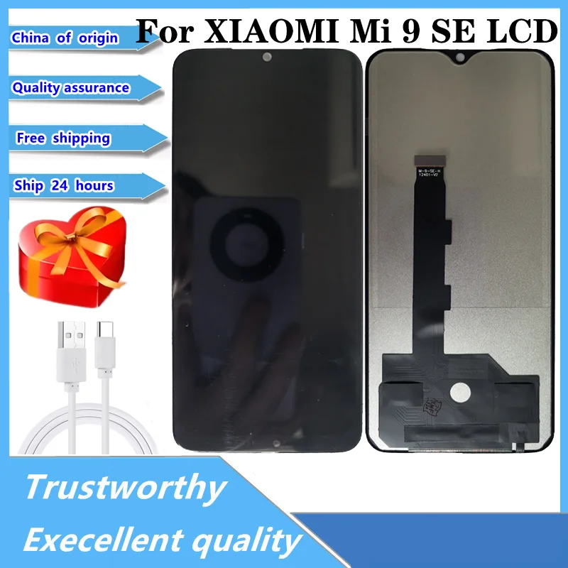 

100% протестированный ЖК-дисплей для Xiaomi Mi 9 SE, ЖК-дисплей, сенсорный экран, дигитайзер в сборе, замена для Xiaomi Mi 9SE, Mi9 SE, M1903F2G, ЖК-дисплей