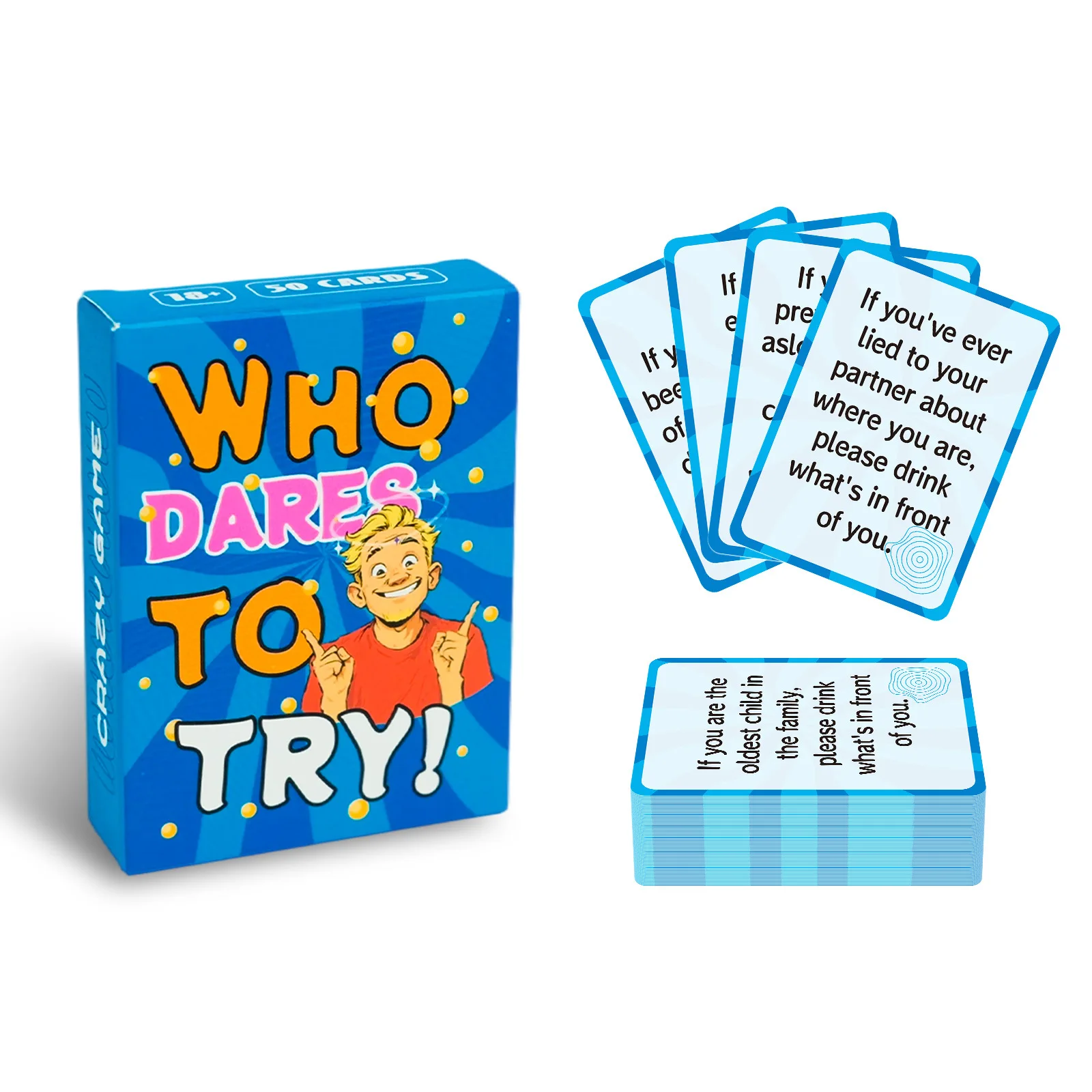 50PCS Party Card Game-WHO DARE - Party Games Adults Drinking 评论和价格