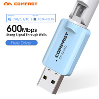 WiFi USB 3.0 Adapter 600Mbps Free Driver Dual-Band 2.4GHz&5GHz Wifi Usb For PC Desktop Laptop Network Card Wireless Receiver