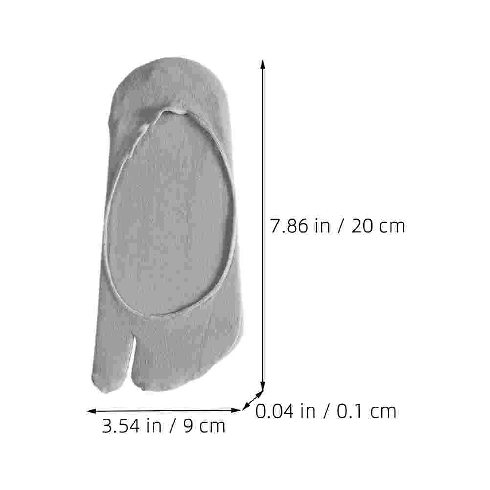 3-paar Tabi-sokken Dames met handen Dunne teen Gescheiden Pure kleur Absorberen zweet Twee no-show