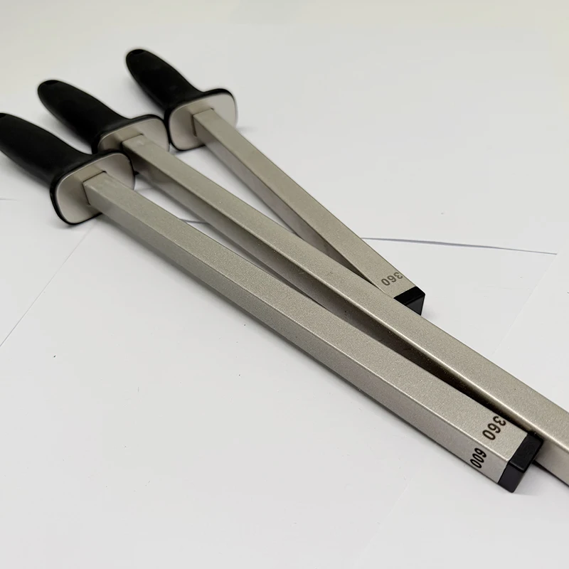 8/10/12-inch 2026 New Quadrilateral Sharpening Rod, 360/600# Diamond Sharpening Stone, Home And Outdoo Portable Sharpener Tools