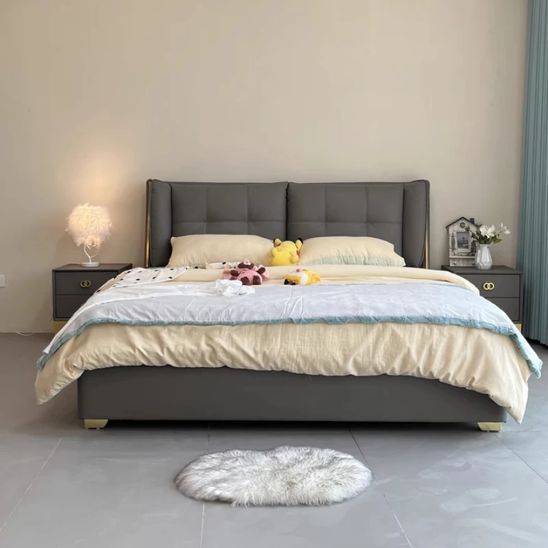 Luxury King Size Bed with Storage Headboard - Image 2