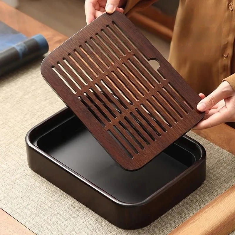 

B-Est Household Kung Fu Tea Set Accessories Dry Foam Table Bamboo Drained Tea Tray Small Tray Simple Square Tea Sea