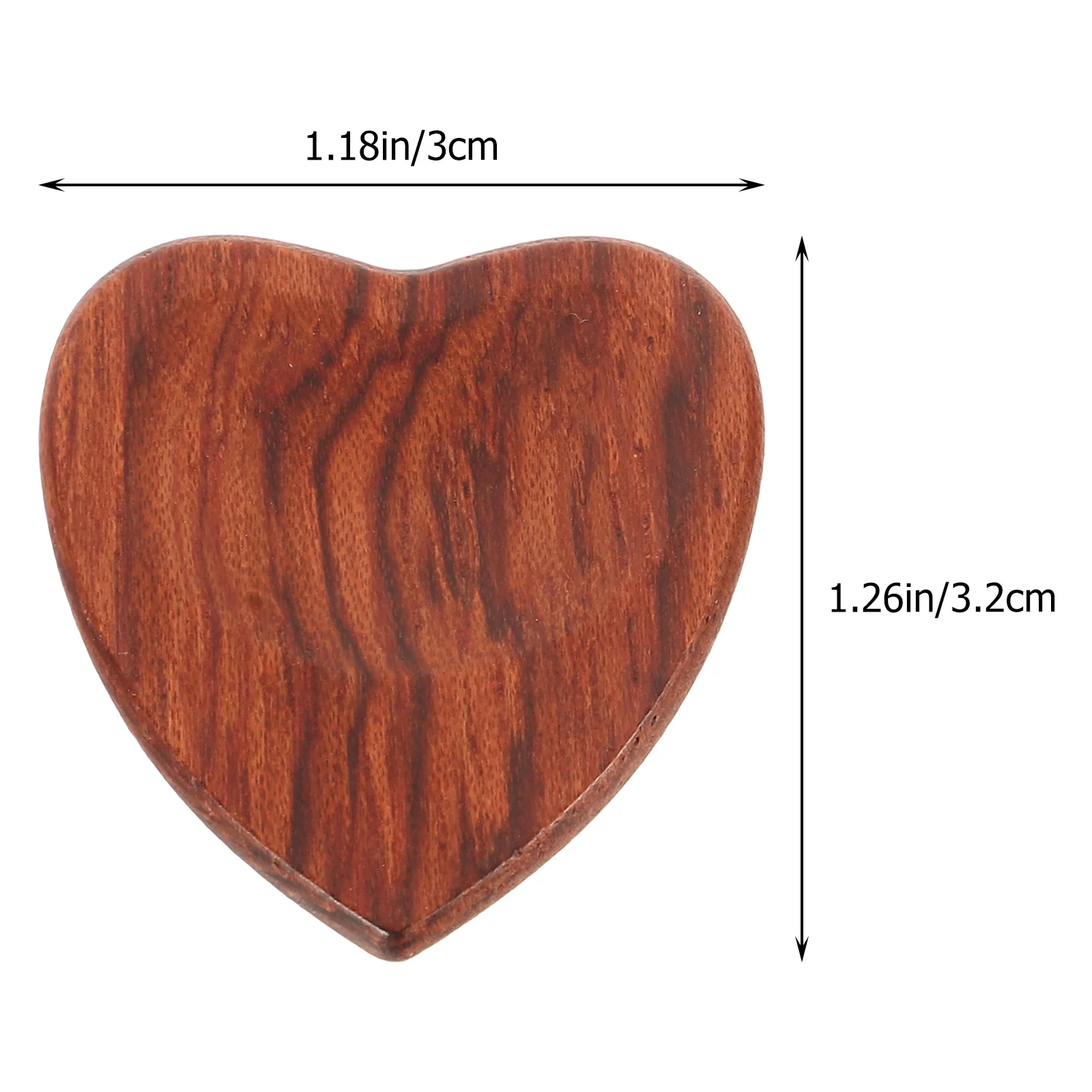 Heart Shaped Guitar Picks Wooden Accessory Plectrum Portable for Plectrums Stringed Instrument Natural Guitars