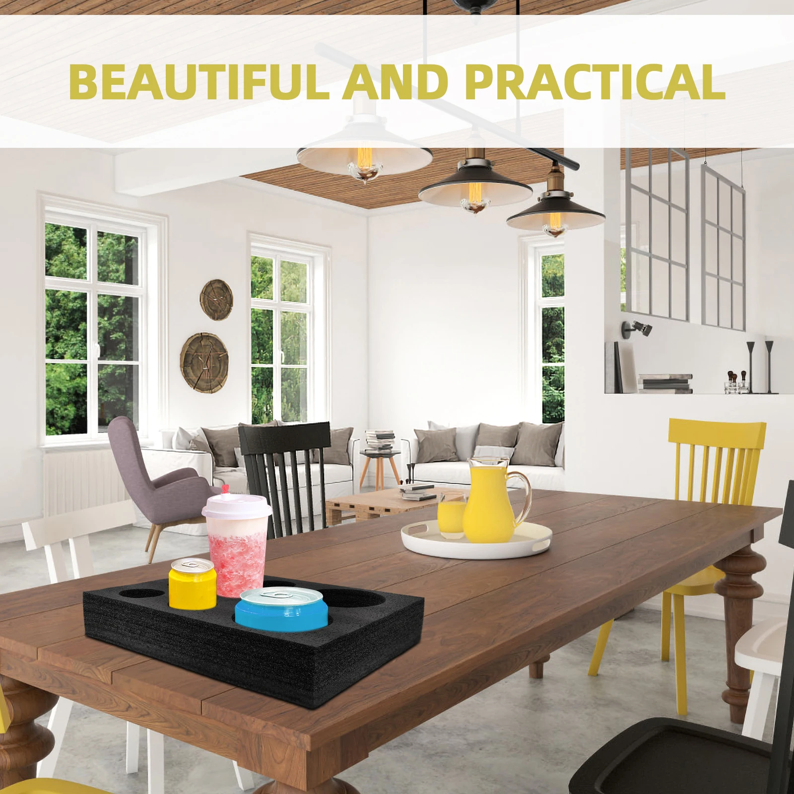 

Takeout Cup Holder Drink Carrier Tray Secure 8-Hole Beverage Cup Storage for Coffee Tea Smoothies Restaurant Use