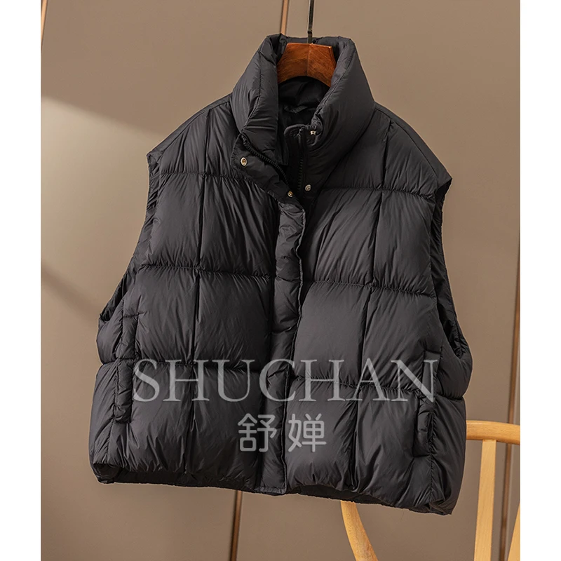 Sleeveless Puff 90 Down Jacket Vest Jacket Women Casacos De Inverno Feminino Frete Grátis  Coat  Winter Jacket Women