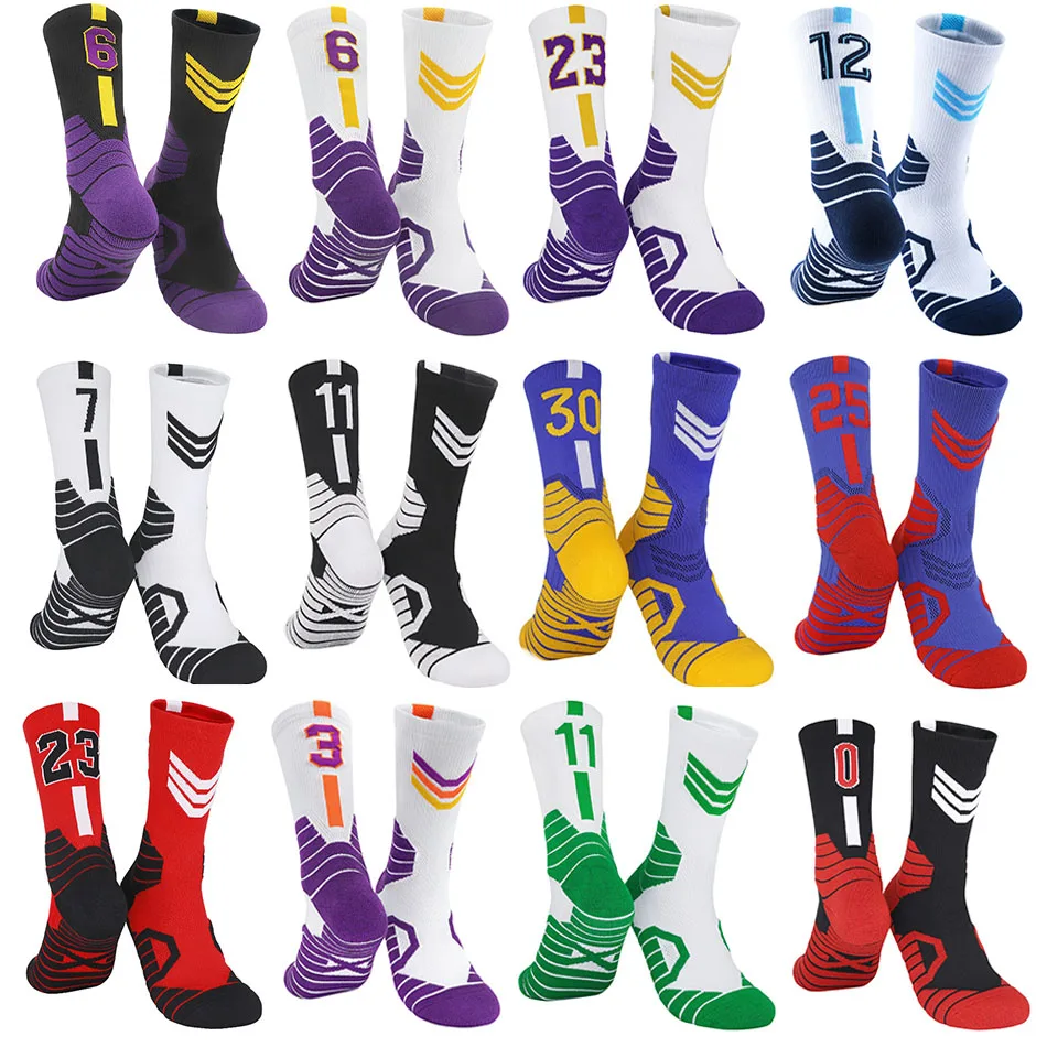 Professional Super Star Sports Basketball Socks  Towel Bottom Socks Stocking Elite Thick Sports Running Cycling Socks