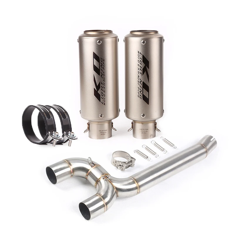 Exhaust Pipe For YAMAHA FZ6/FZ6N/FZ6S 2004-2011 Motorcycle Escape Muffler Mid Pipe Removable DB Killer A Pair Left Right